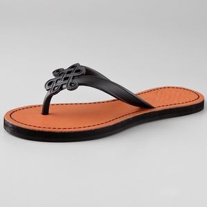 Diane von Furstenberg DVF Black Flip Flops Size 9